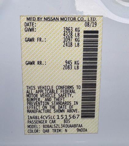 2020 Nissan Altima 2.5 SR