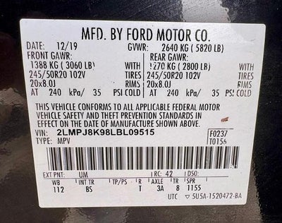 2020 Lincoln Nautilus Reserve