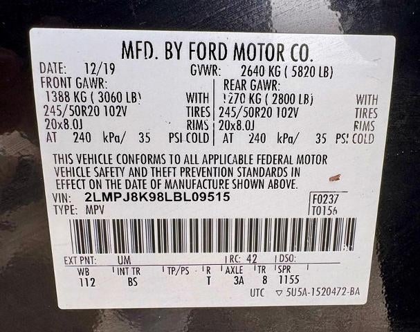 2020 Lincoln Nautilus Reserve