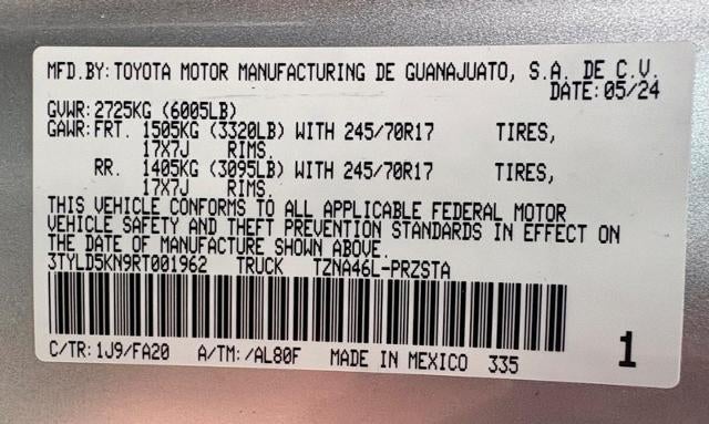 2024 Toyota Tacoma 4WD SR