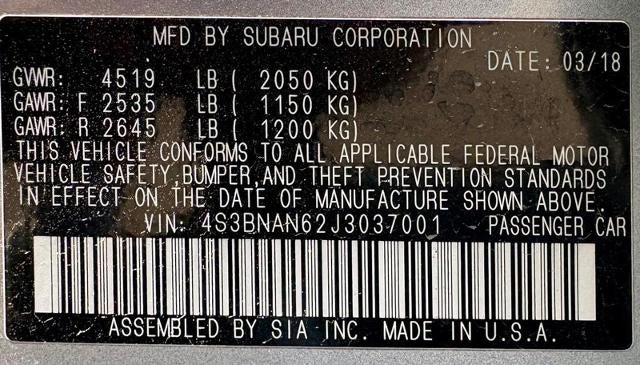 2018 Subaru Legacy Limited