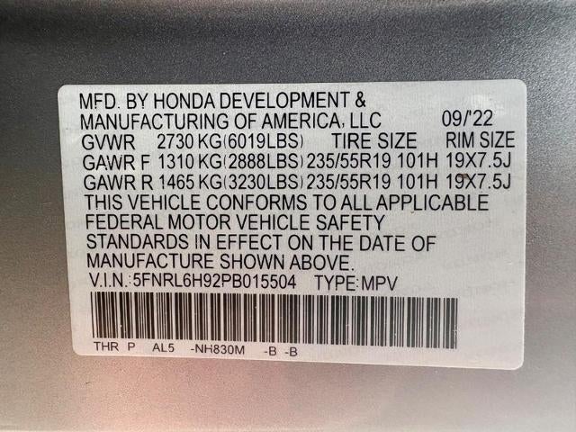 2023 Honda Odyssey Elite