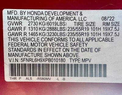 2023 Honda Odyssey Elite