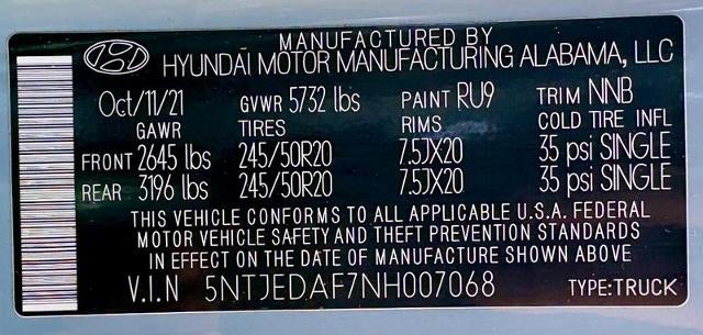 2022 Hyundai Santa Cruz Limited