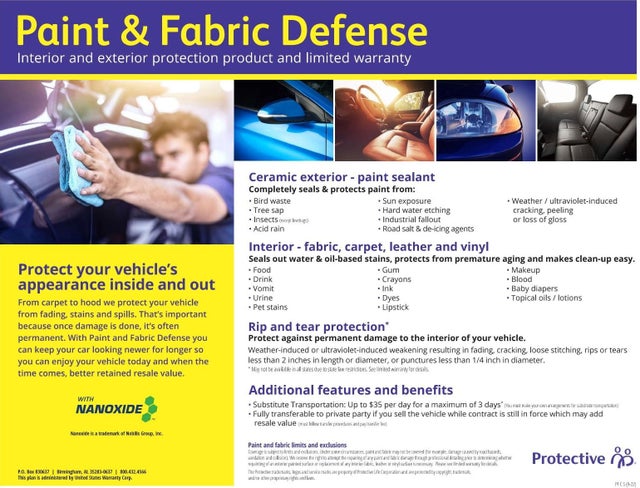 Protective Coverage - Paint and Fabric Plans